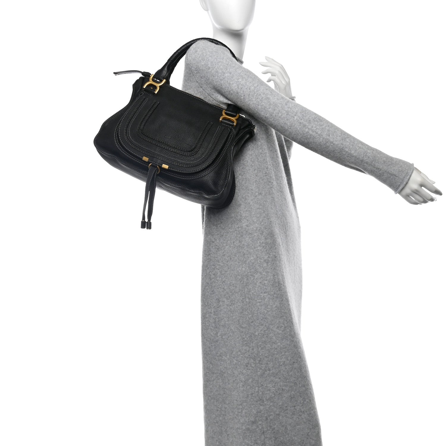 Chloe Calfskin Medium Marcie Satchel Black 2 of 10