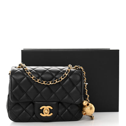 Chanel Lambskin Quilted Mini Pearl Crush Flap Black 11 of 11