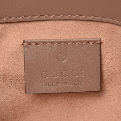 Gucci Calfskin Matelasse Super Mini GG Marmont Shoulder Bag Porcelain Rose 5 of 8