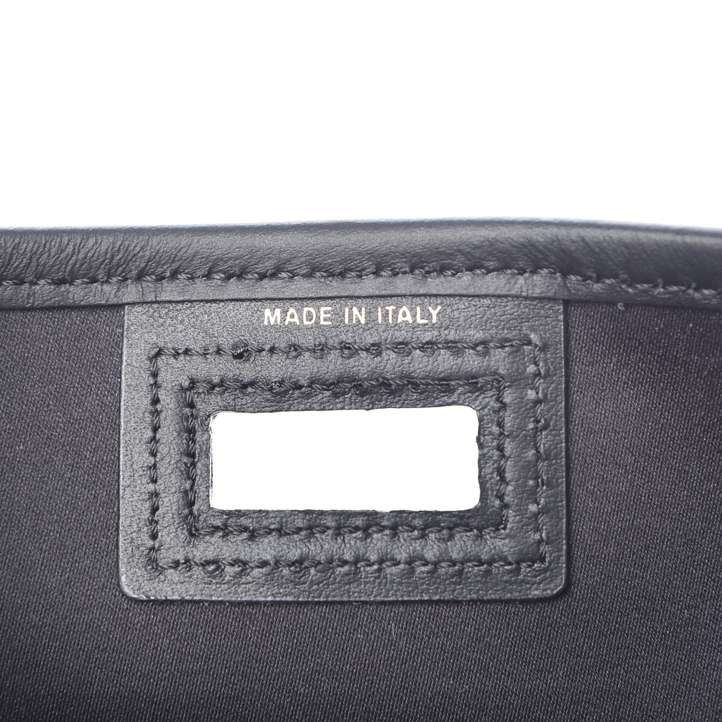 Glazed Fabric Vitello Century FF 1974 Stamp Patch Mini Peekaboo Defender Cover Mogano Panna Black