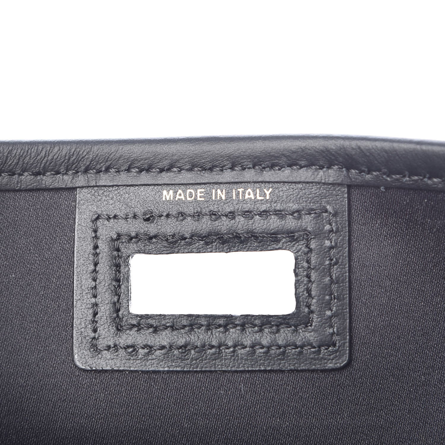 Fendi Glazed Fabric Vitello Century FF 1974 Stamp Patch Mini Peekaboo Defender Cover Mogano Panna Black 9 of 9