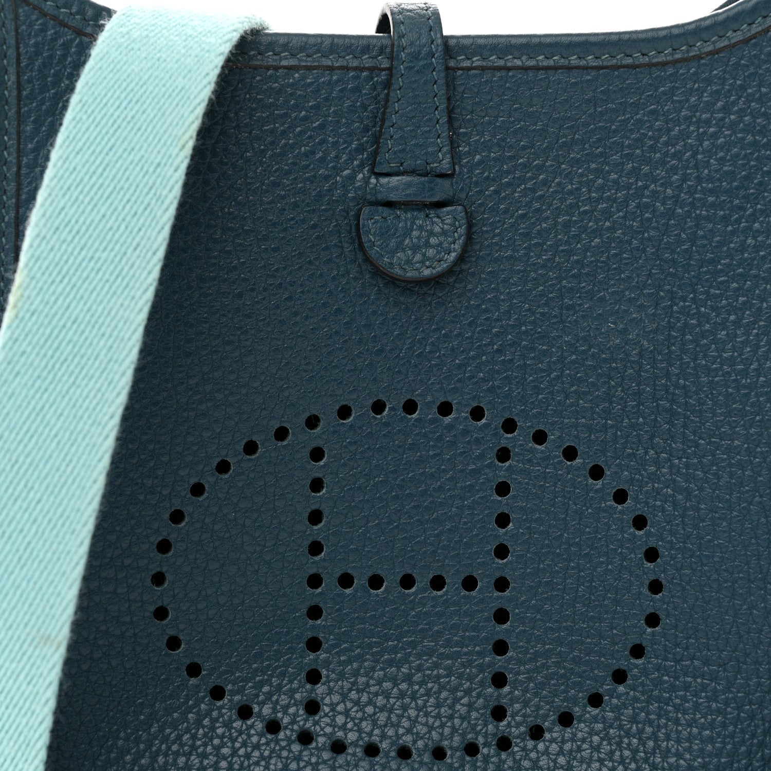 Hermes Taurillon Clemence Amazone Evelyne TPM Colvert Bleu Atoll 8 of 10