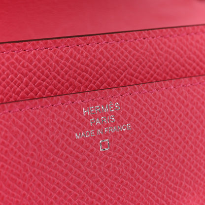 Hermes Epsom Alligator Lizard Constance Wallet To Go Rose Extreme 11 of 19