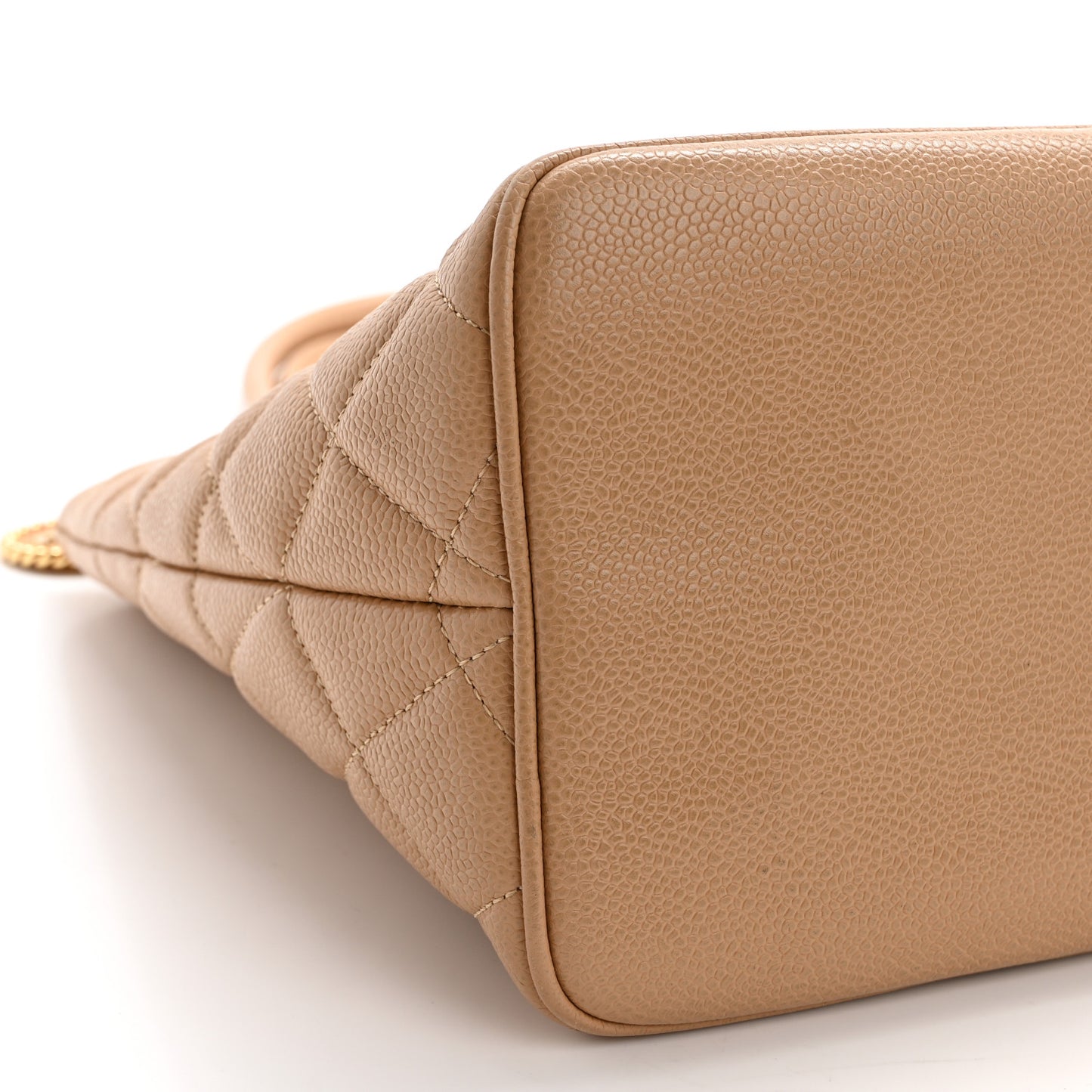 Caviar Quilted Medallion Tote Beige