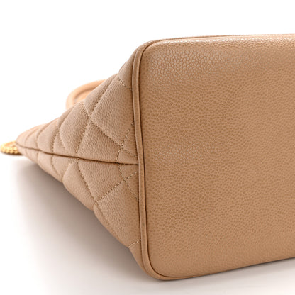 Chanel Caviar Quilted Medallion Tote Beige 9 of 15