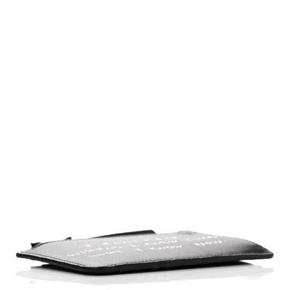 Loewe Calfskin Words Coin Card Holder Black 3 of 4