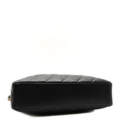 Chanel Caviar Quilted Fold Over Hobo Black 4 of 10