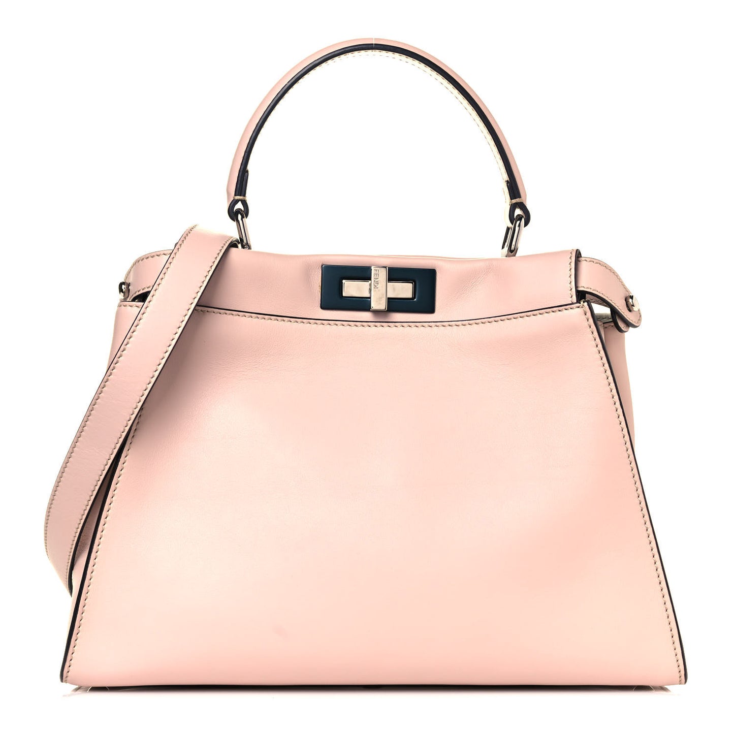 Vitello Seta Shiny Nappa Medium Peekaboo Iconic Satchel Soap Opale