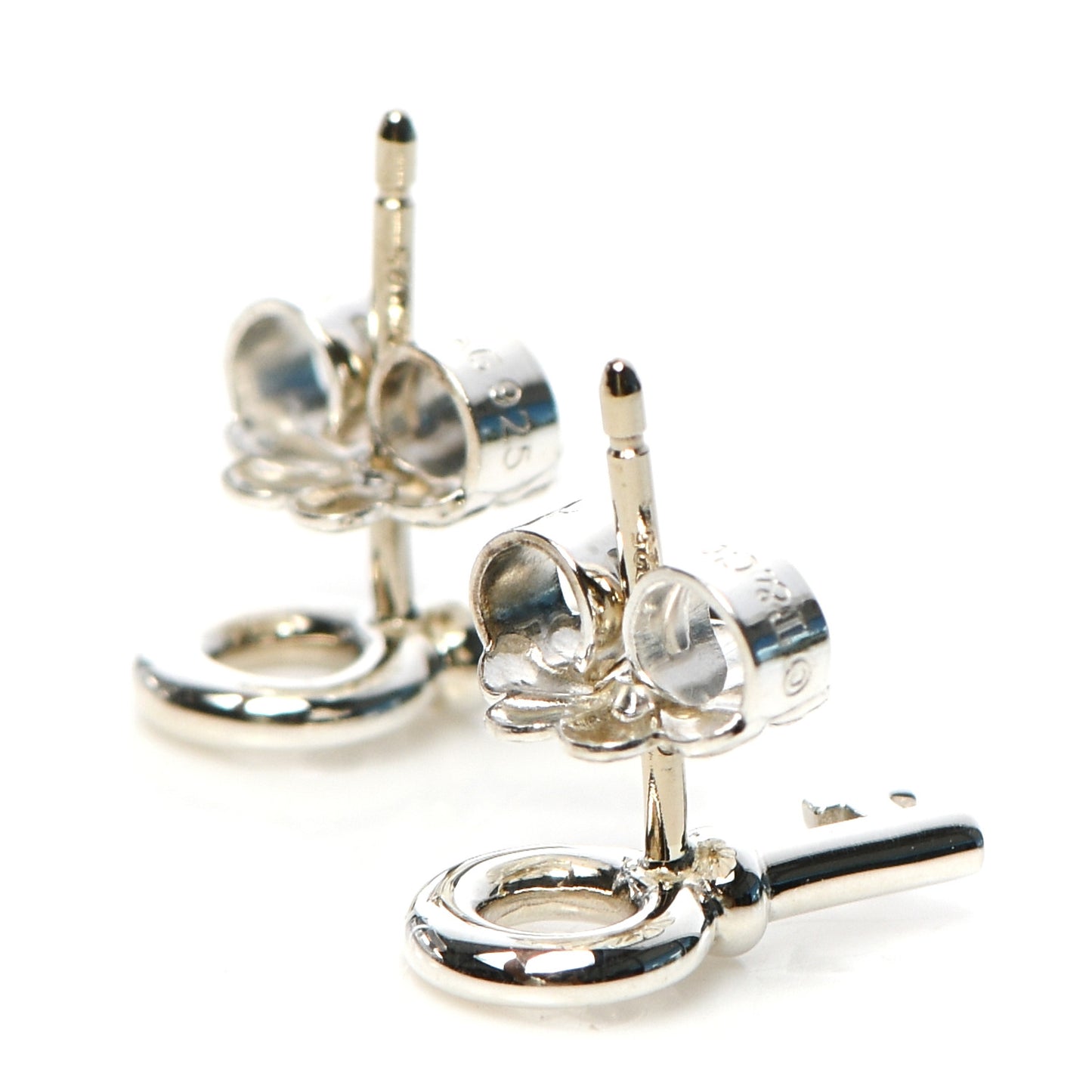 Sterling Silver Key Earrings
