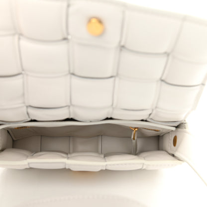 Bottega Veneta Lambskin Maxi Intreccio Padded Small Cassette Crossbody Bag White 5 of 10