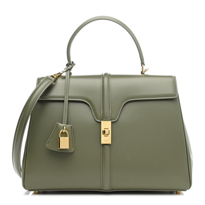Celine Satinated Calfskin Medium 16 Top Handle Bag Sage 1 of 13