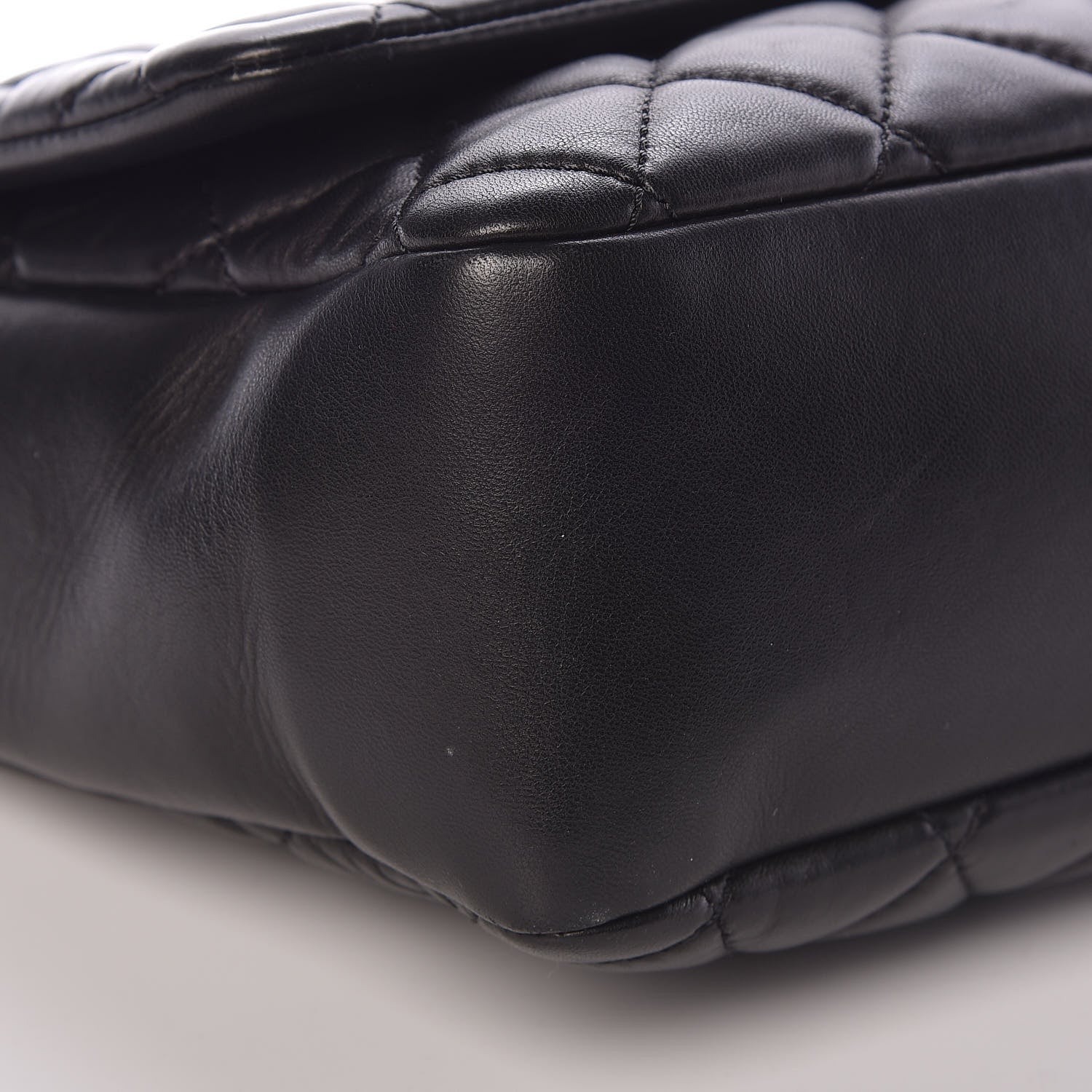 Chanel Lambskin Quilted Jumbo Coco Rain Flap Black 13 of 15
