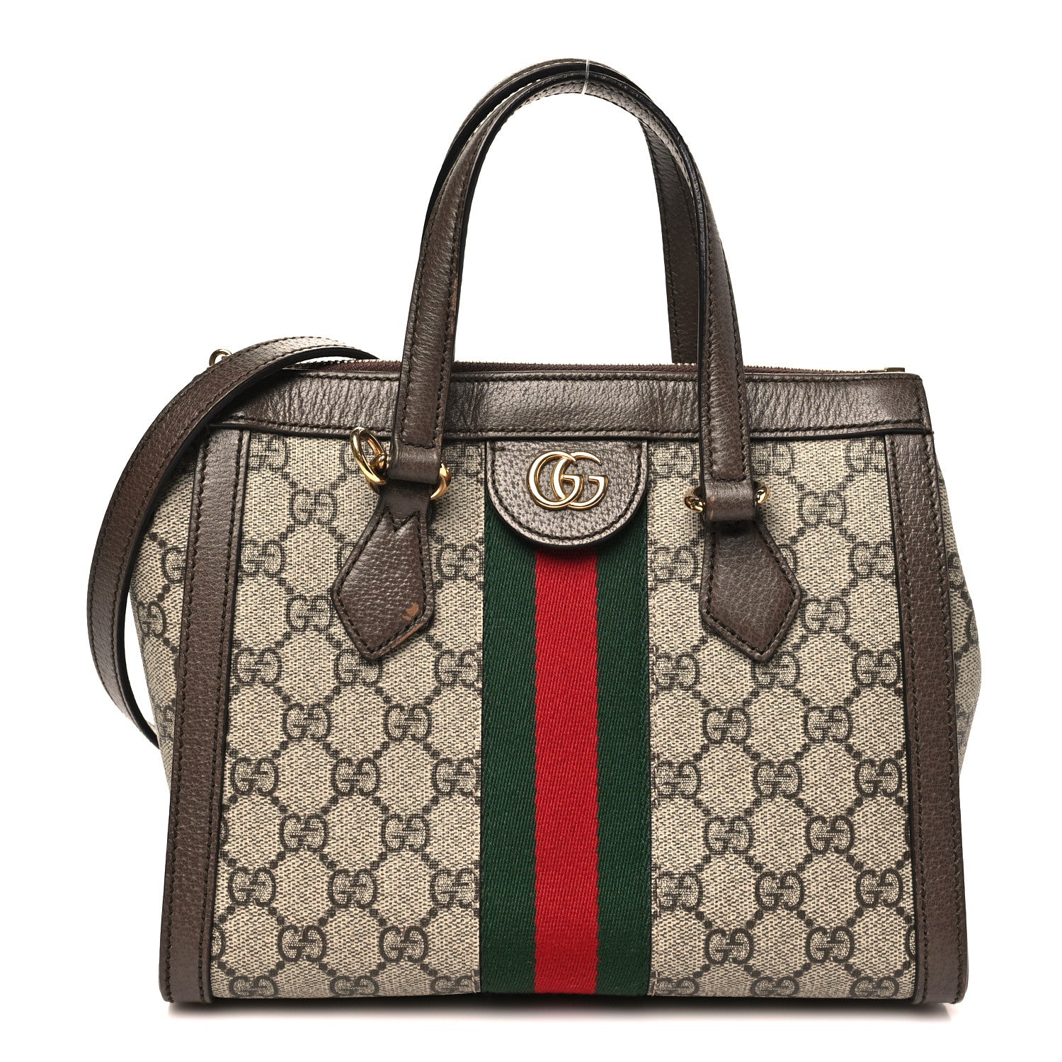 Gucci GG Supreme Monogram Small Ophidia Tote Bag Brown 1 of 13