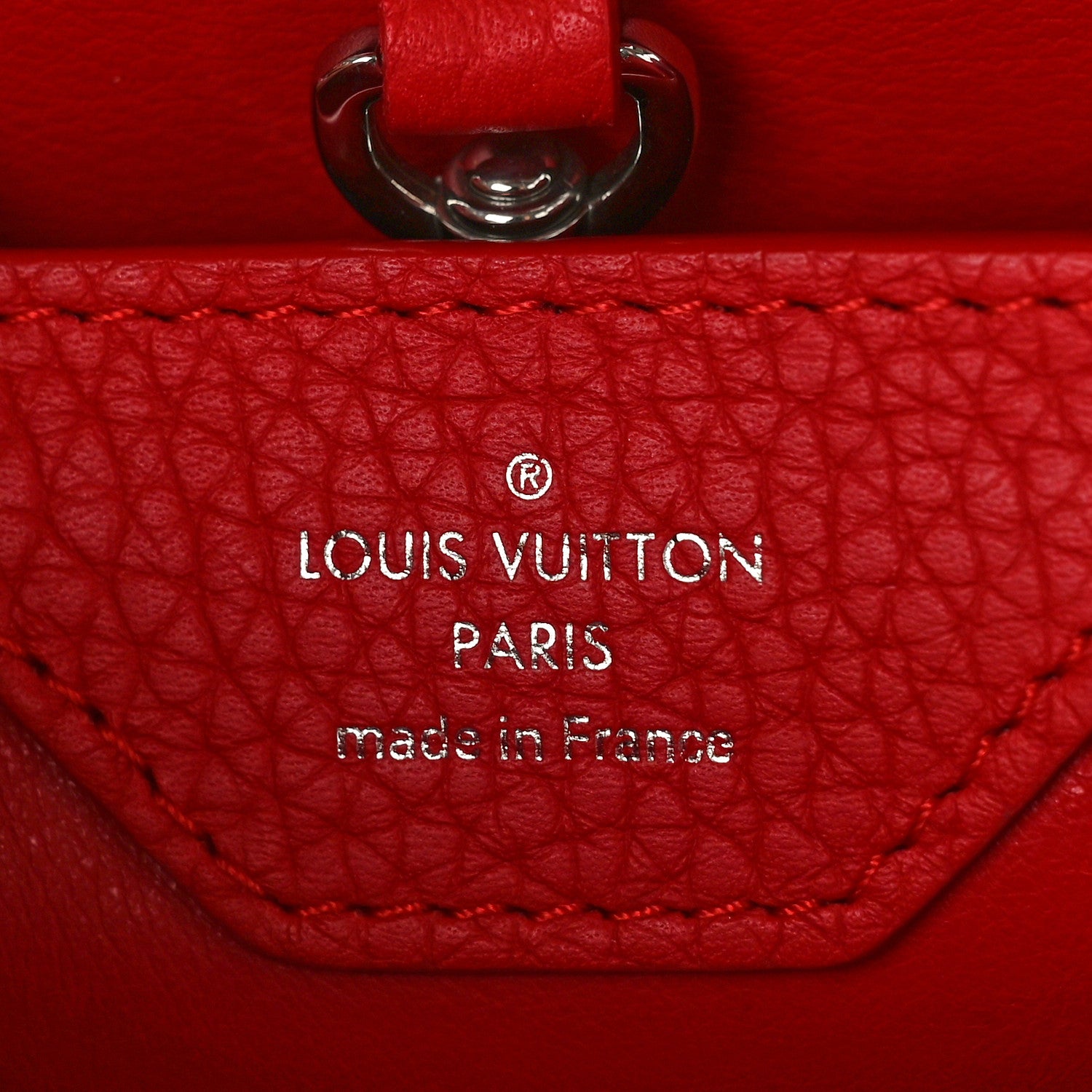 Louis Vuitton Taurillon Snakeskin Capucines PM Rubis 6 of 8