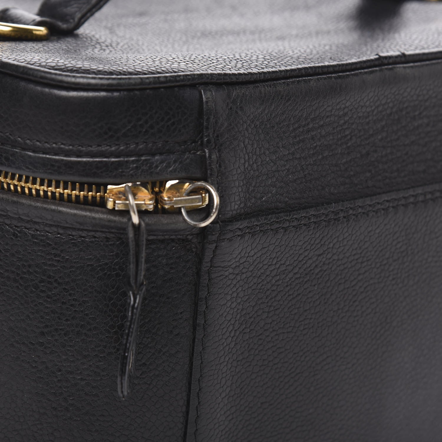 Chanel Caviar CC Vanity Train Case Black 12 of 18