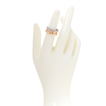 Bulgari 18K Rose White Yellow Gold B.Zero1 Three-Band Ring 51 5.75 2 of 7