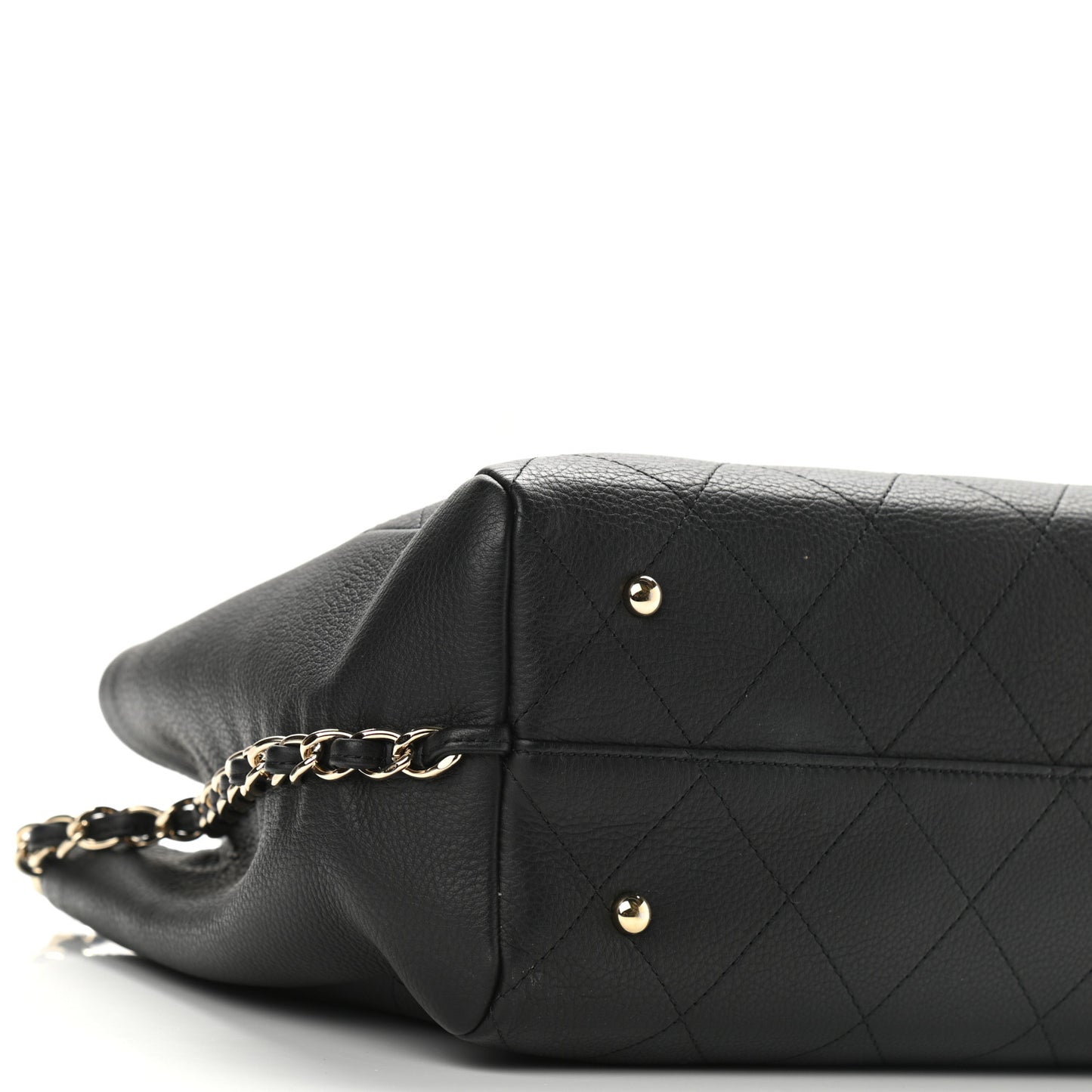 Bullskin Stitched Medium Shopping Bag Black