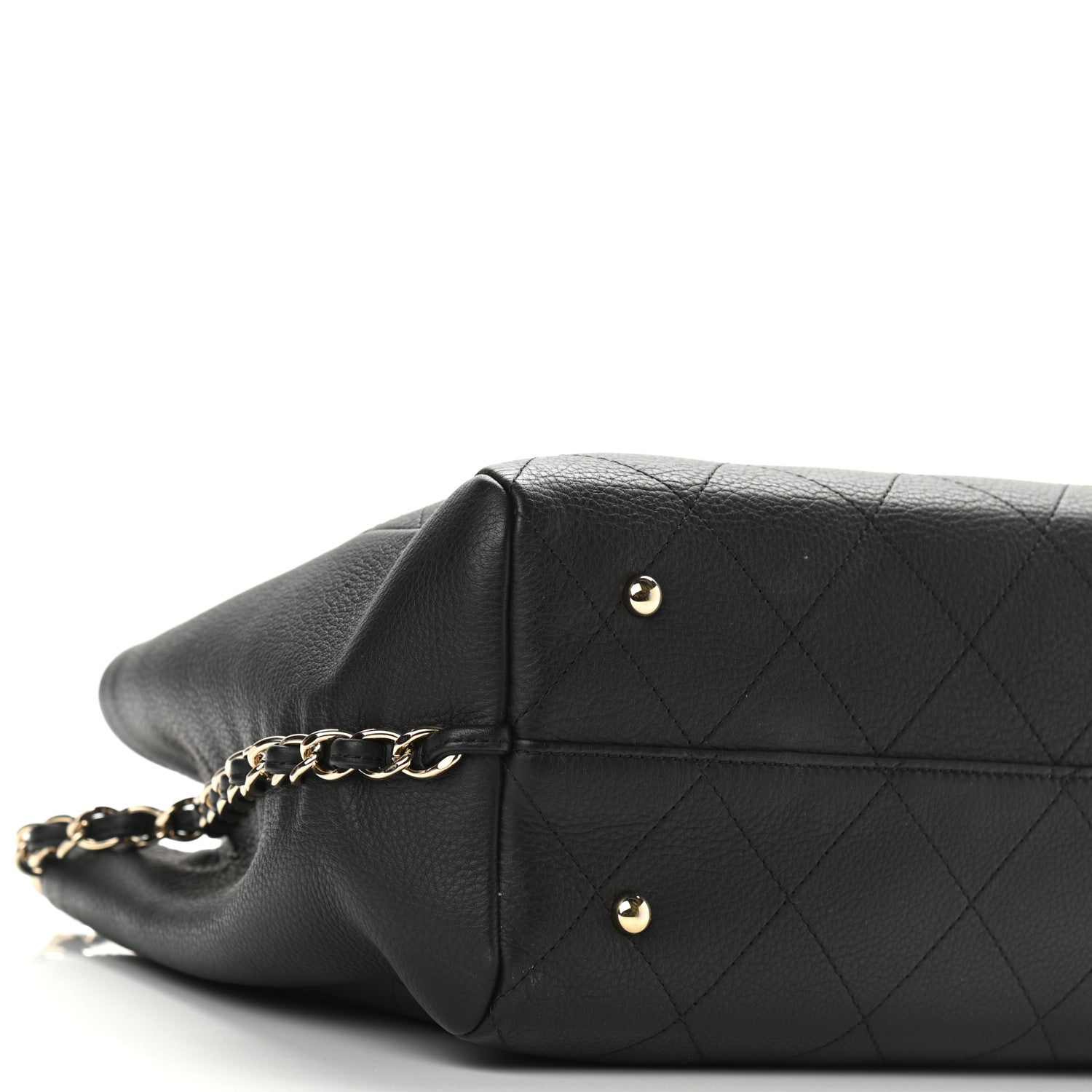Chanel Bullskin Stitched Medium Shopping Bag Black 9 of 13