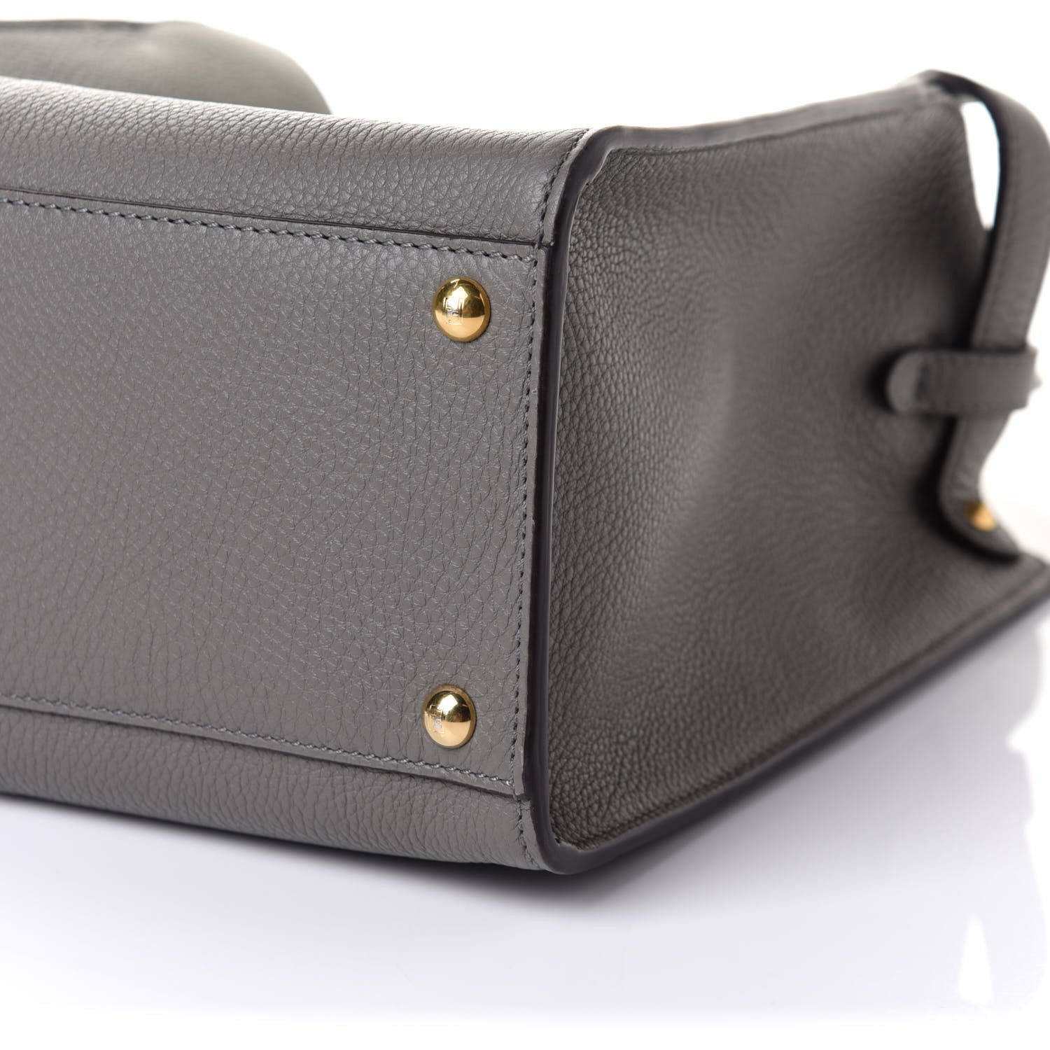 Fendi Cuoio Romano Selleria Bi-Color Medium Peekaboo X-Lite Moon Ghiaia 9 of 9