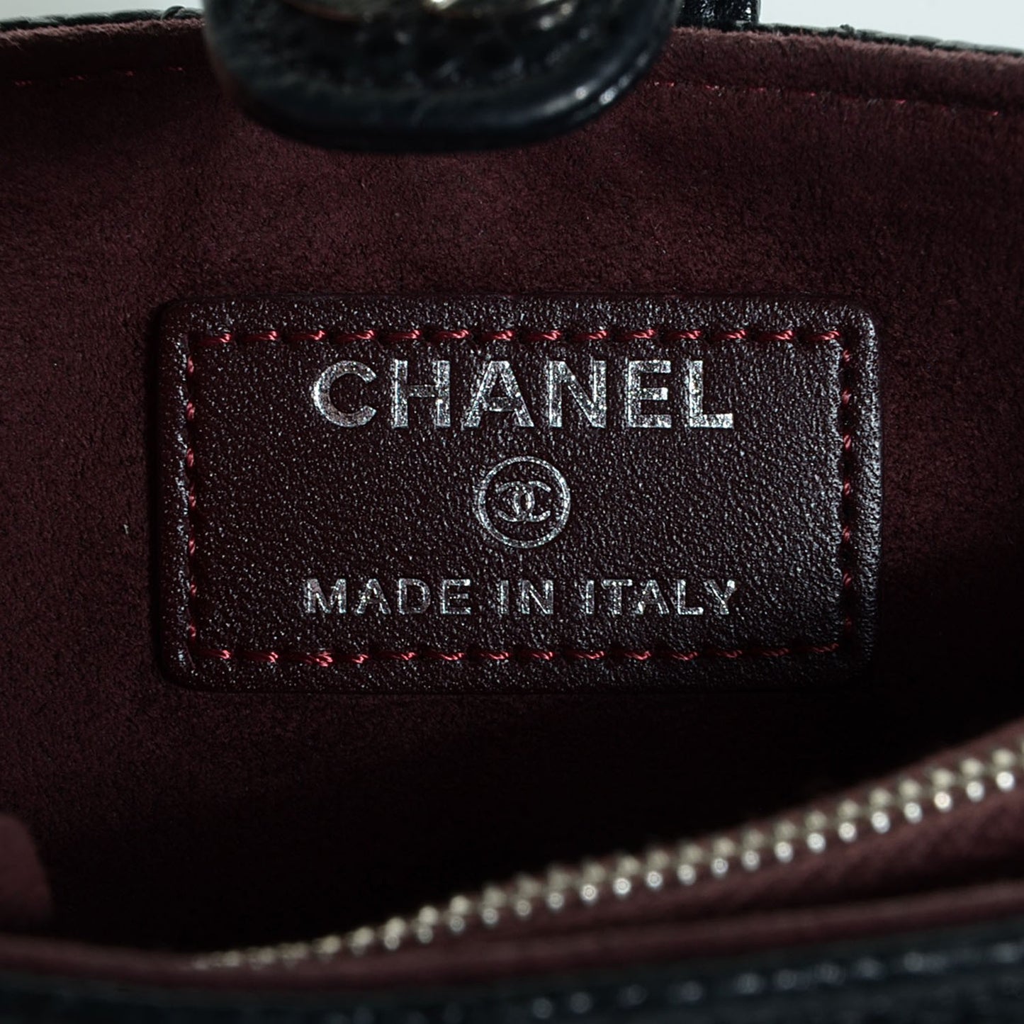 Caviar Quilted Mini Phone Holder Clutch Black