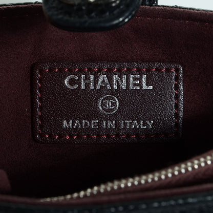Chanel Caviar Quilted Mini Phone Holder Clutch Black 7 of 8