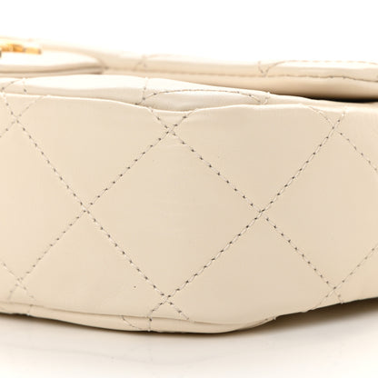 Chanel Calfskin Quilted Mini Crystal Pearls Rectangular Flap White 10 of 12