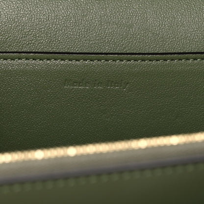 Celine Shiny Smooth Calfskin Medium Frame Shoulder Bag Olive Pastel Green 6 of 12