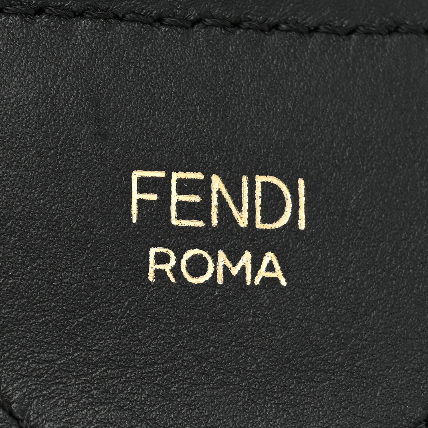 Fendi Ribbon Vitello Seta FF 1974 Adjustable Strap You Fango Marrone Black 3 of 5