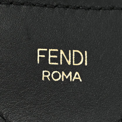 Fendi Ribbon Vitello Seta FF 1974 Adjustable Strap You Fango Marrone Black 3 of 5