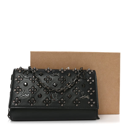 Christian Louboutin Calfskin Spikes Loubinthesky Paloma Clutch Zaffiro Zaffiro 9 of 9