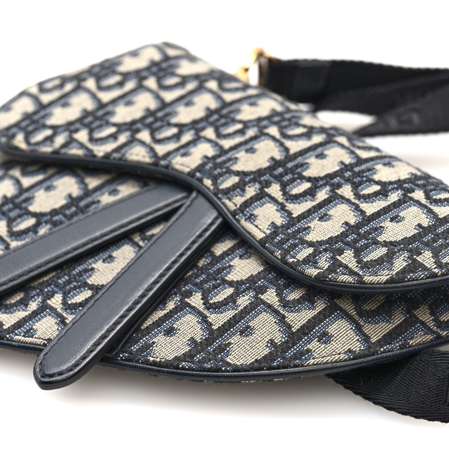 Christian Dior Oblique Saddle Belt Pouch Blue 8 of 8