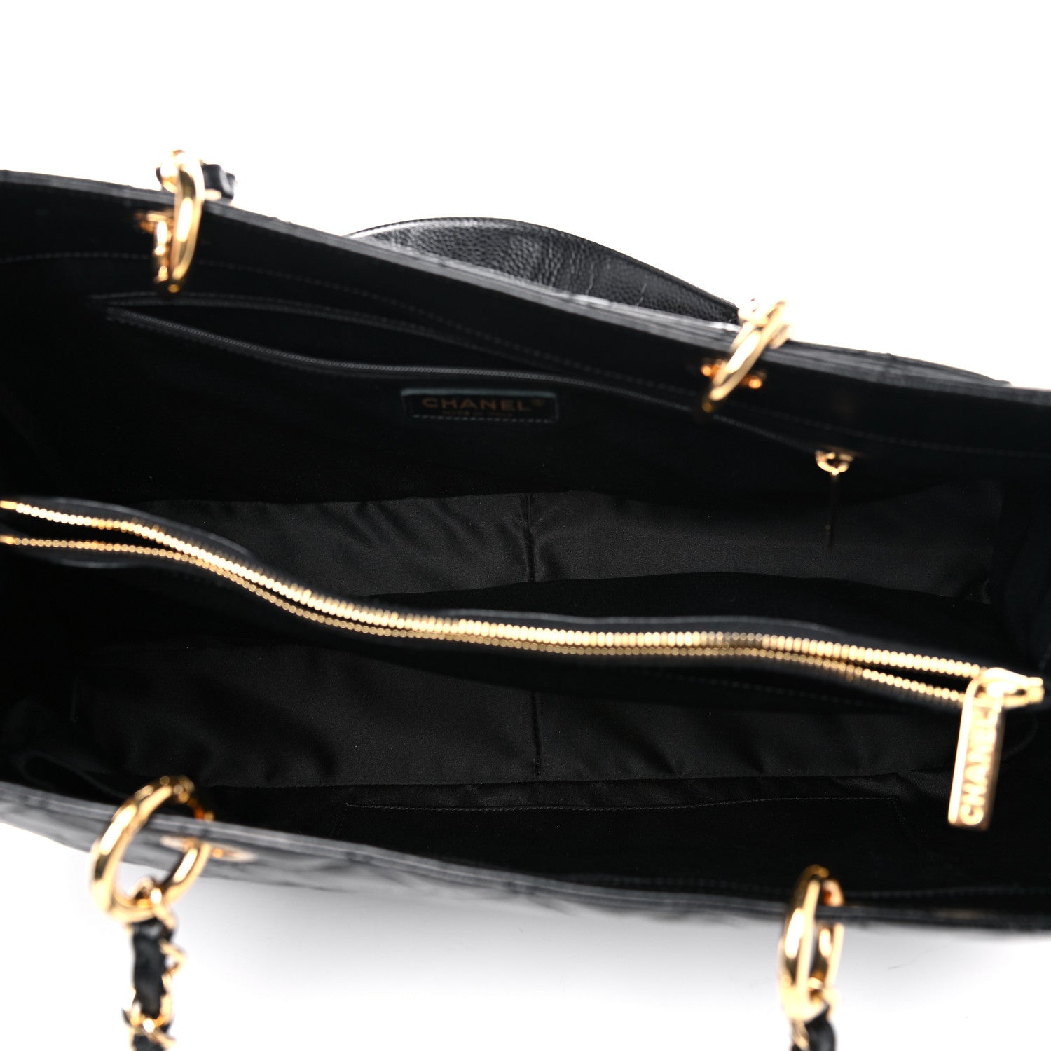 Chanel Caviar Quilted XL Grand Shopping Tote GST Black 5 of 11