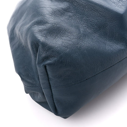 Bottega Veneta Smooth Butter Calf The Pouch Oversized Clutch Deep Blue 10 of 11