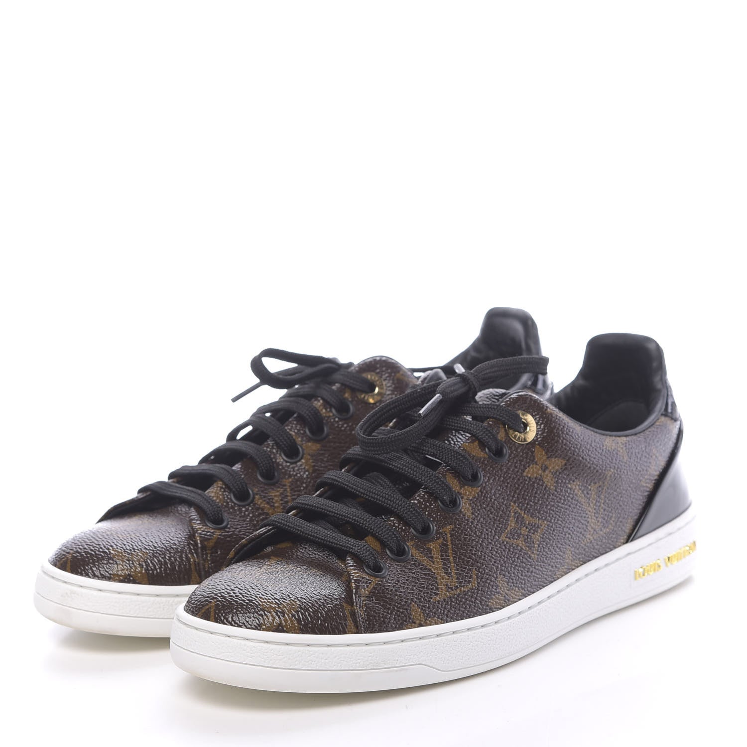 Louis Vuitton Patent Monogram Frontrow Sneakers 37 3 of 10