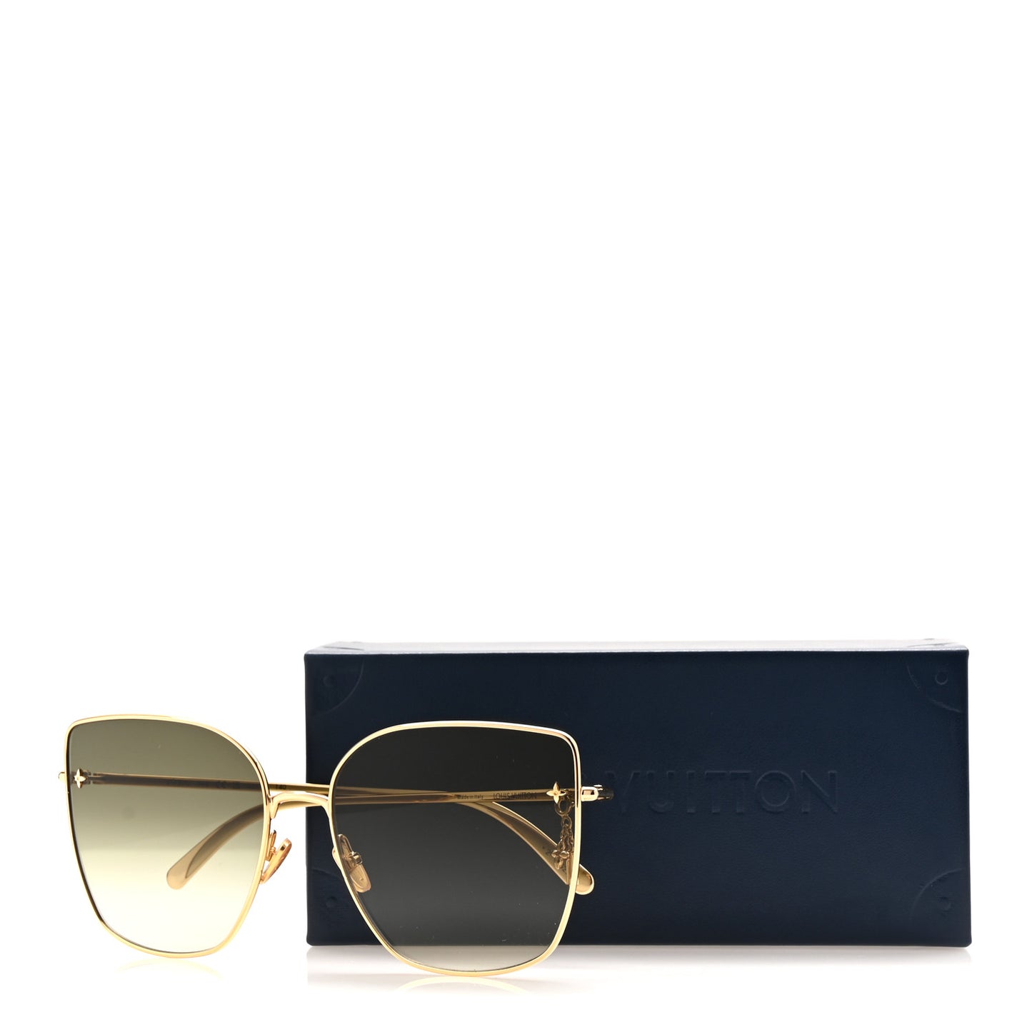 Metal LV Charm Cat Eye Sunglasses Z1720U Gold