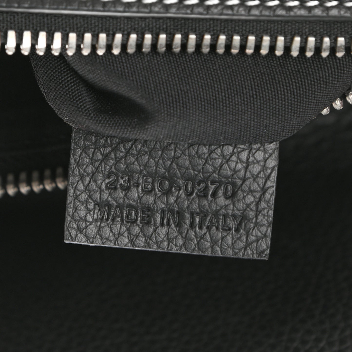 X SHAWN STUSSY Grained Calfskin Bee Saddle Bag Black