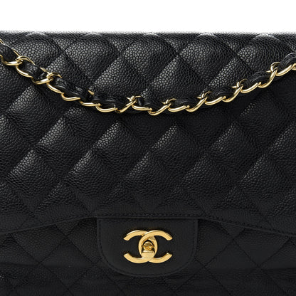 Chanel Caviar Quilted Jumbo Double Flap Black 10 of 10