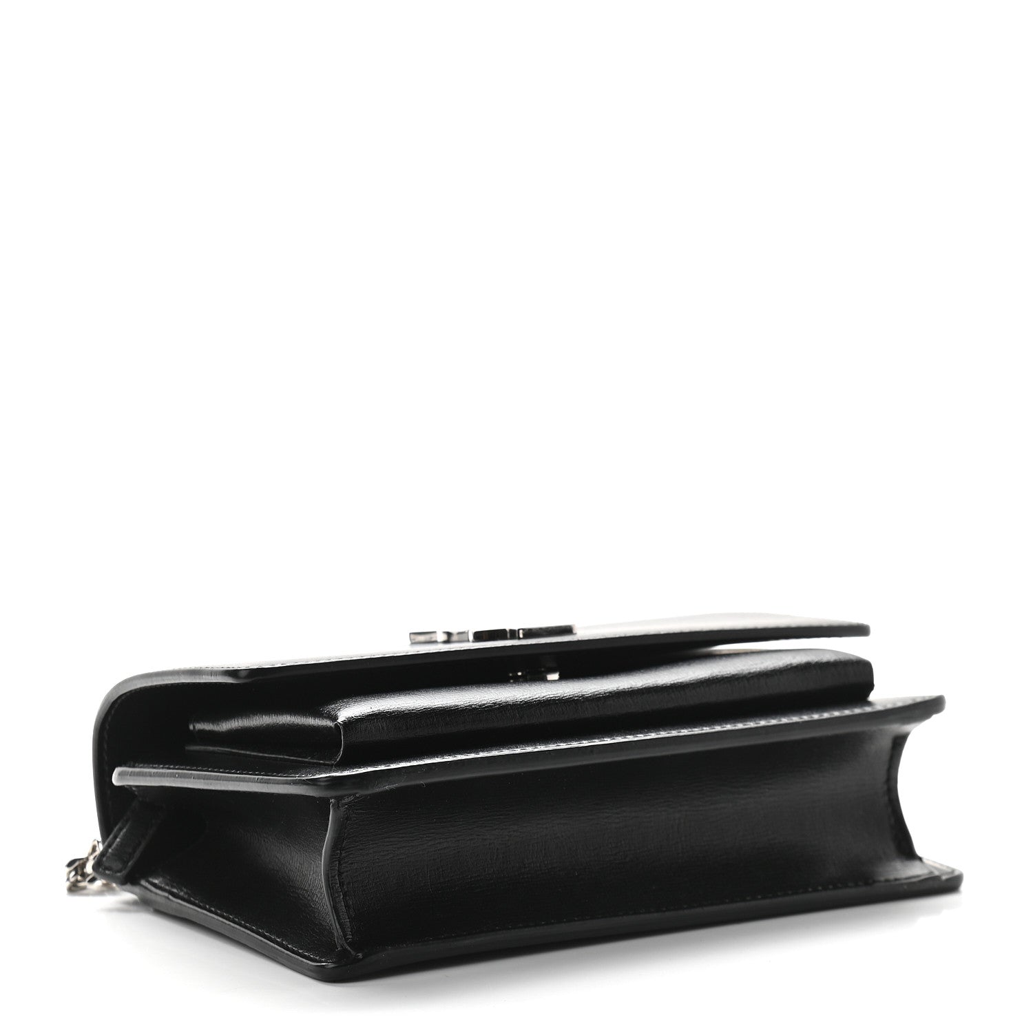 Saint Laurent Calfskin Monogram Sunset Chain Wallet Black 4 of 8