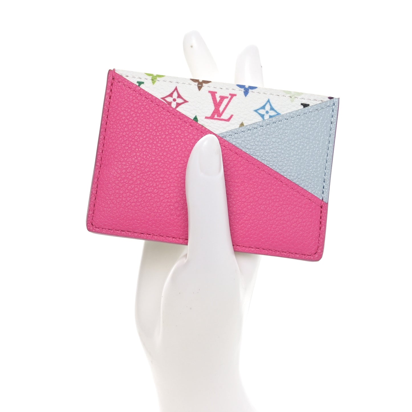 LV X TM Monogram Multicolor Criss-Cross Card Holder Kawaii Pink