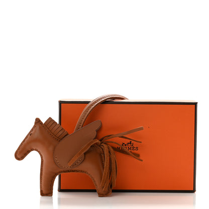 Hermes Milo Lambskin Swift Grigri Rodeo Pegase Horse Bag Charm PM Gold 5 of 5