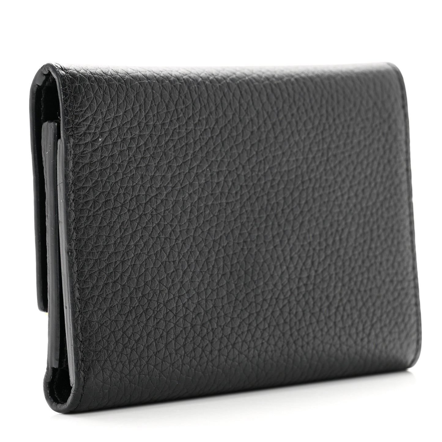 Taurillon Embellished Capucines Compact Wallet Black