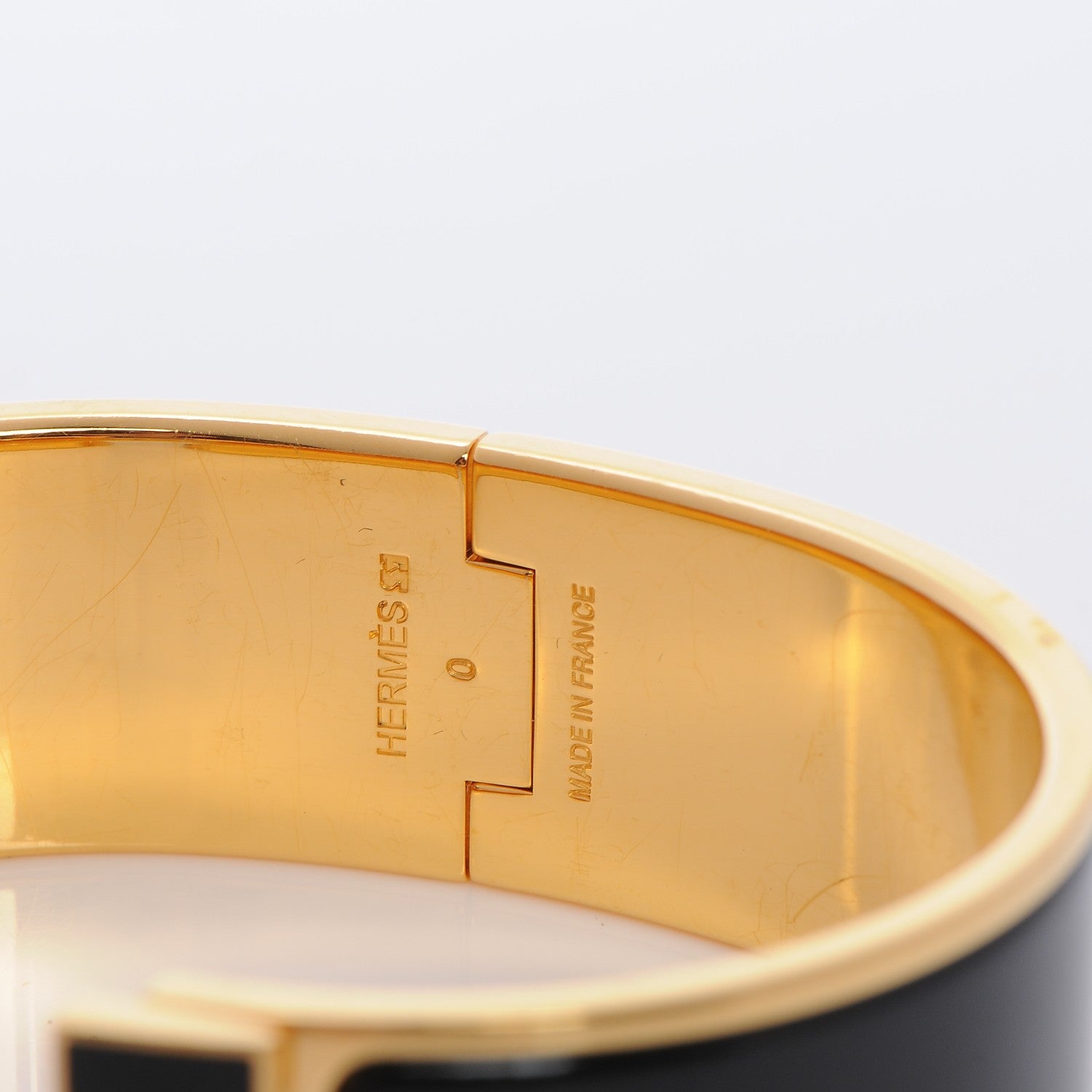 Hermes Enamel Wide Clic Clac H Bracelet GM Black 4 of 4