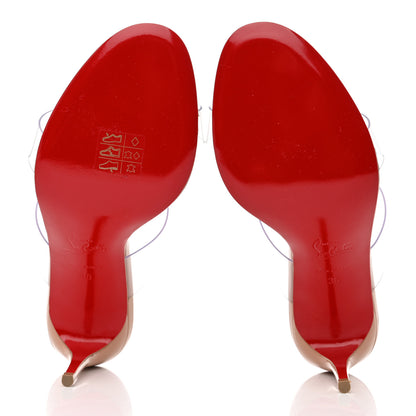Christian Louboutin Patent PVC Just Nothing 85 Slide Sandals 36 Nude 5 of 8
