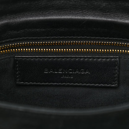 Balenciaga Chevre Gold Metallic Edge Hardware Envelope Clutch Black 6 of 9