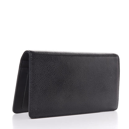 Chanel Caviar Timeless CC Yen Wallet Black 3 of 9