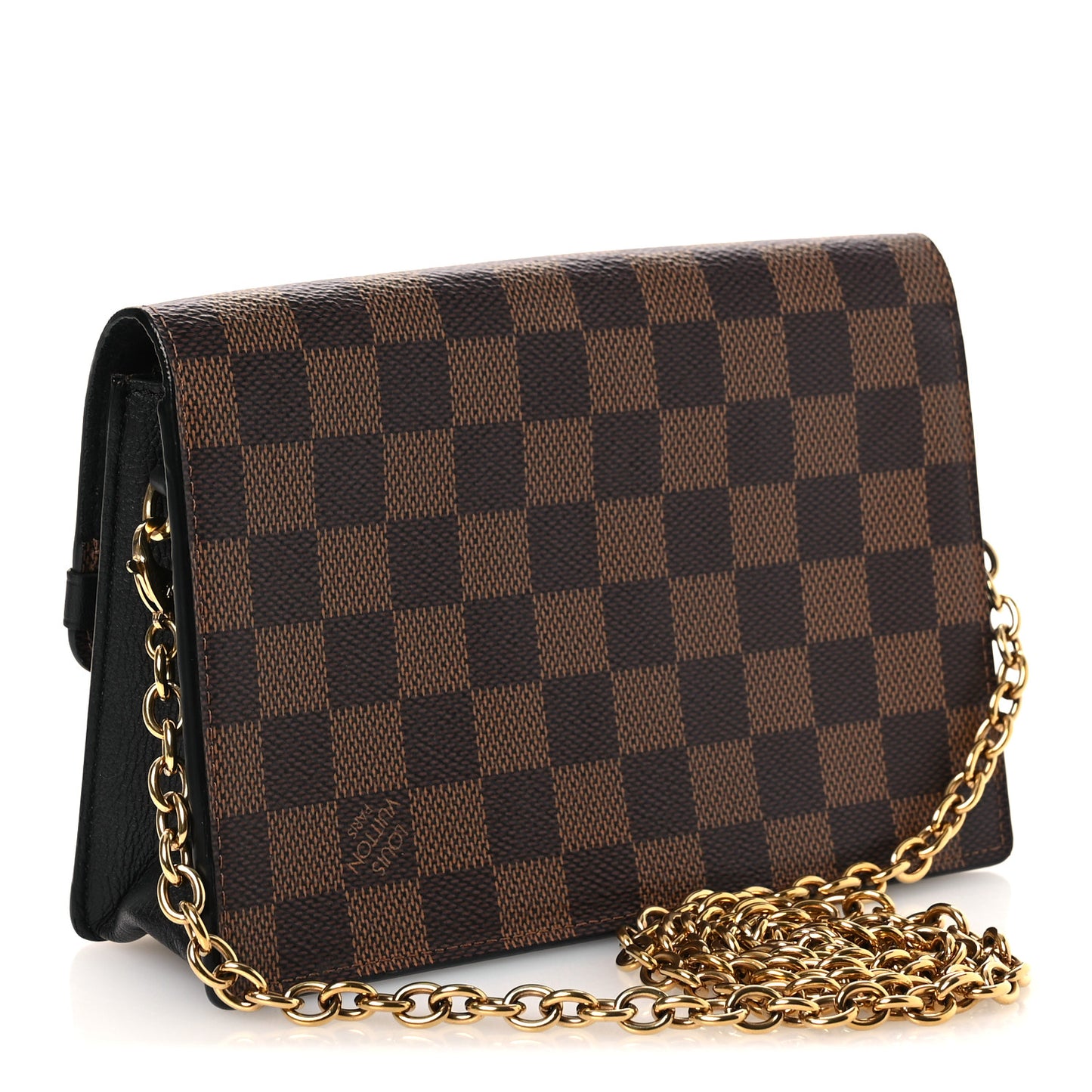Damier Ebene Vavin Chain Wallet Black