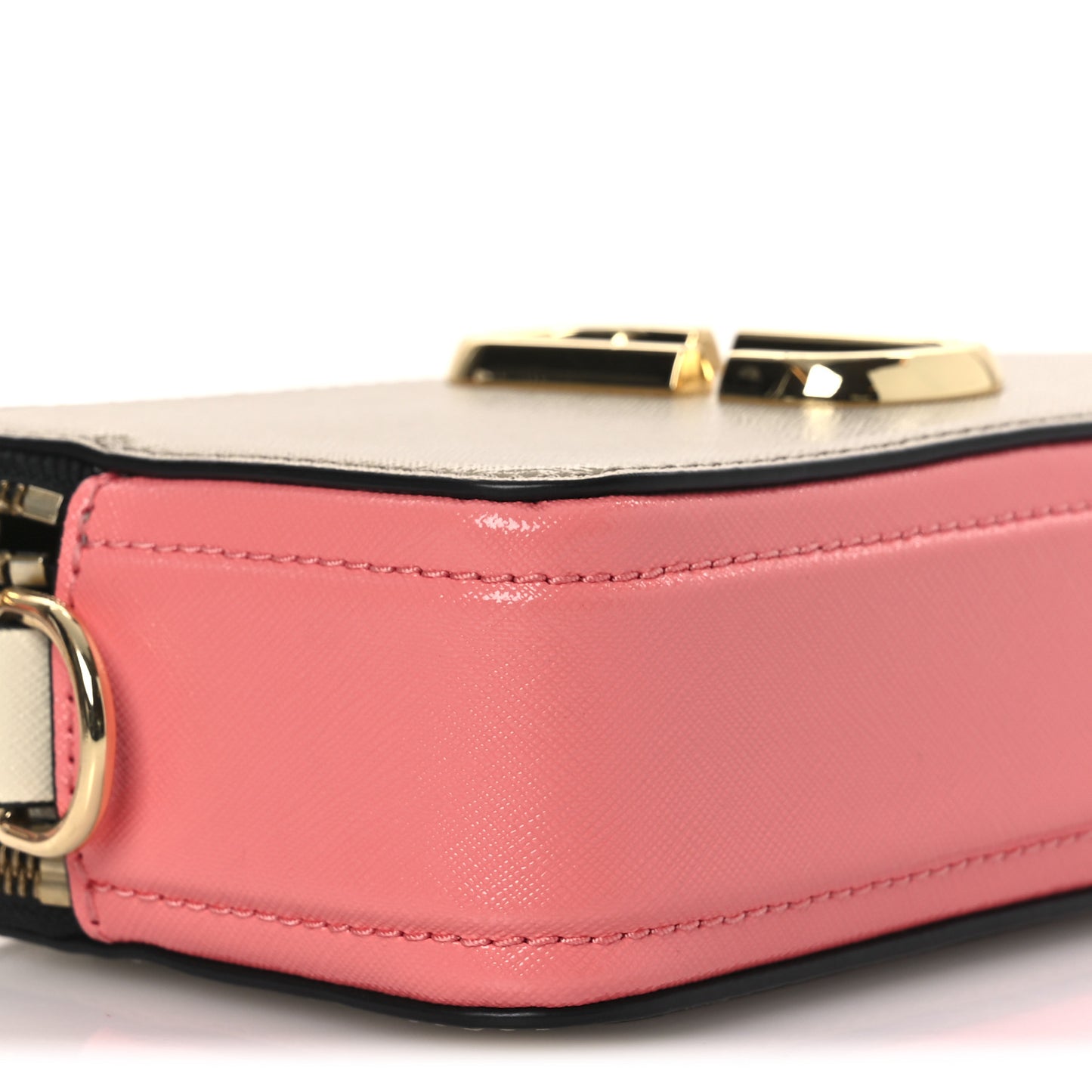 Saffiano Small Snapshot Camera Bag Coral Multi