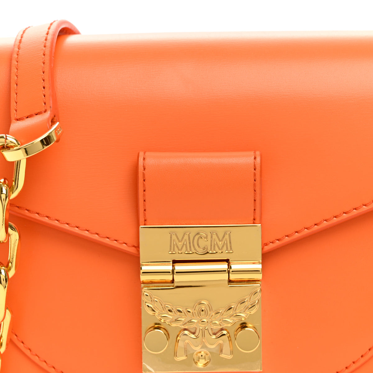 Calfskin Mini Patricia Crossbody Bag Orange