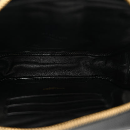 Saint Laurent Grain De Poudre Matelasse Monogram Mini Lou Camera Bag Black 5 of 10