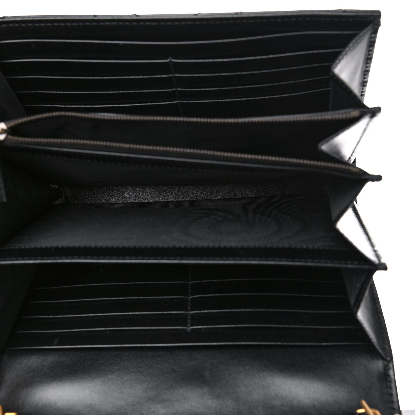 Calfskin Matelasse GG Marmont Chain Wallet Black